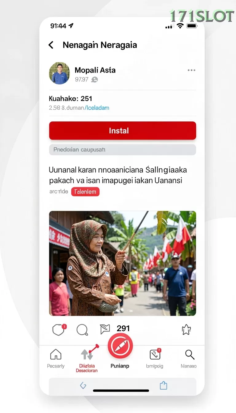 Cuplikan layar SUPRASLOT — menu navigasi